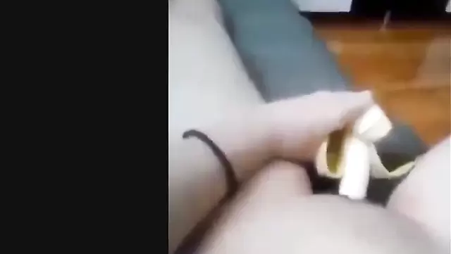 Asian Banana Masturbation